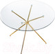 Миниатюра изображения товара Обеденный стол Halmar Rondo 110x74 (прозрачный/золото)