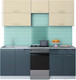 Миниатюра изображения товара Кухонный гарнитур Интерлиния Мила Gloss 50-20 (ваниль/асфальт)