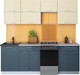 Миниатюра изображения товара Кухонный гарнитур Интерлиния Мила Gloss 50-22 (ваниль/асфальт)