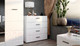 Миниатюра изображения товара Комод Империал Йорк 4ящ (белый жемчуг/белый глянец)