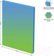 Миниатюра изображения товара Записная книжка Berlingo Radiance А5 NB0 93503 (80л, голубой/зеленый градиент)