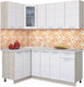 Миниатюра изображения товара Кухонный гарнитур Интерлиния Мила 12x19 (вудлайн кремовый/опал светлый)
