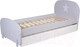 Миниатюра изображения товара Односпальная кровать Polini Kids Mirum 1915 c ящиком (серый/белый)