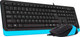 Миниатюра изображения товара Комплект клавиатура и мышь A4Tech Fstyler F1010 (черный/синий)