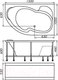 Миниатюра изображения товара Ванна акриловая 1Марка Aura 150x105 L (с каркасом и экраном)
