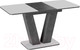 Миниатюра изображения товара Обеденный стол ТриЯ Чинзано тип 1 раздвижной (моод темный/стекло белое матовое)