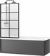 Миниатюра изображения товара Стеклянная шторка для ванны REA Lagos-1 Fix 80 / REA-K4561