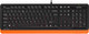 Миниатюра изображения товара Комплект клавиатура и мышь A4Tech Fstyler F1010 (черный/оранжевый)