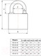 Миниатюра изображения товара Замок навесной Apecs PD-03-60