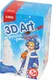 Миниатюра изображения товара Набор для творчества Lori 3D Art. Игрушка-раскраска Снегурочка с белочкой / Ир-018
