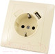 Миниатюра изображения товара Розетка TDM Tаймыр SQ1814-0140 (слоновая кость)