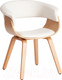 Миниатюра изображения товара Стул Tetchair Vimta дерево/металл/экокожа (белый)