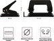 Миниатюра изображения товара Дырокол OfficeSpace P204_1865BK