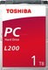 Миниатюра изображения товара Жесткий диск Toshiba Sata-III 1Tb L200 Slim (HDWL110UZSVA)
