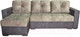 Миниатюра изображения товара Диван угловой Lama мебель Пингвин-2 (Germes Cocoa/Split Chocolate)
