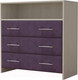 Миниатюра изображения товара Комод Proson Varna 90x40x90 (дуб шамони светлый/фиолетовый)