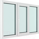 Миниатюра изображения товара Окно ПВХ Brusbox Roto Поворотно-откидное створка по середине 3 стекла (1500x2200x70)