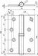 Миниатюра изображения товара Комплект петель дверных VELA 100x70x2.5 1BB SN R (матовый никель)