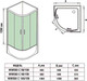 Миниатюра изображения товара Душевой уголок WeltWasser WW500 С 80/159 (без поддона)
