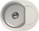 Миниатюра изображения товара Мойка кухонная Elleci Easy Round 600 Bianco Titano G68 / LGYR6068