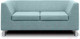 Миниатюра изображения товара Диван Brioli Дедрик двухместный (J14/голубой)