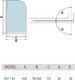Миниатюра изображения товара Стеклянная шторка для ванны WeltWasser WW100 100T1-80