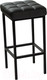 Миниатюра изображения товара Табурет барный Древпром Камелот (черный матовый/кожзам темно-серый)