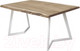 Миниатюра изображения товара Обеденный стол Buro7 Уиллис с обзолом 180x80x74 (дуб беленый/белый)