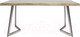 Миниатюра изображения товара Обеденный стол Buro7 Уиллис с обзолом 180x80x74 (дуб беленый/серебристый)
