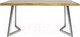 Миниатюра изображения товара Обеденный стол Buro7 Уиллис с обзолом 180x80x74 (дуб натуральный/серебристый)