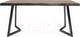 Миниатюра изображения товара Обеденный стол Buro7 Уиллис с обзолом 180x80x74 (дуб мореный/черный)