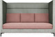 Миниатюра изображения товара Диван Brioli Дирк трехместный (J20-J11/серый/розовые вставки)