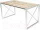 Миниатюра изображения товара Обеденный стол Buro7 Лофт Классика 150x60x75 (дуб беленый/белый)