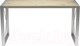 Миниатюра изображения товара Обеденный стол Buro7 Лофт Классика 150x60x75 (дуб беленый/серебристый)