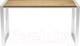 Миниатюра изображения товара Обеденный стол Buro7 Лофт Классика 150x60x75 (дуб натуральный/белый)
