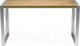 Миниатюра изображения товара Обеденный стол Buro7 Лофт Классика 150x60x75 (дуб натуральный/серебристый)
