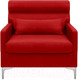 Миниатюра изображения товара Кресло мягкое Brioli Отто (L19/красный)