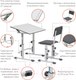 Миниатюра изображения товара Парта Polini Kids Simple М1 (белый/серый)