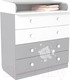 Миниатюра изображения товара Комод пеленальный Polini Kids French 1580 Teddy (белый/серый)