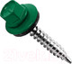 Миниатюра изображения товара Саморез Starfix Кровельный по дереву 4.8x35 шайба с прокл. PT1 / SMP2-65468-70 (70шт, оцинкованный, RAL 6005 зеленый мох)