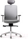 Миниатюра изображения товара Кресло офисное Bestuhl J1 White Pl с подголовником и подлокотником (серая сетка/серая ткань)