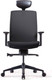 Миниатюра изображения товара Кресло офисное Bestuhl J1 Black Pl с подголовником и подлокотником (черная сетка/черная ткань)