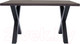 Миниатюра изображения товара Обеденный стол Buro7 Икс Классика 150x80x76 (дуб мореный/черный)