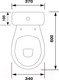 Миниатюра изображения товара Унитаз напольный Оскольская керамика Суперкомпакт А (белый, горизонтальный выпуск)