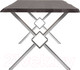 Миниатюра изображения товара Обеденный стол Buro7 Икс-ромб с обзолом 110x80x76 (дуб мореный/серебристый)