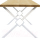 Миниатюра изображения товара Обеденный стол Buro7 Икс-ромб Классика 150x80x76 (дуб натуральный/белый)