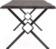 Миниатюра изображения товара Обеденный стол Buro7 Икс-ромб с обзолом 150x80x76 (дуб мореный/черный)
