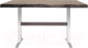 Миниатюра изображения товара Обеденный стол Buro7 Двутавр с обзолом 110x80x76 (дуб мореный/белый)