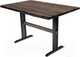 Миниатюра изображения товара Обеденный стол Buro7 Двутавр с обзолом 110x80x76 (дуб мореный/черный)