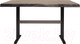 Миниатюра изображения товара Обеденный стол Buro7 Двутавр с обзолом 110x80x76 (дуб мореный/черный)